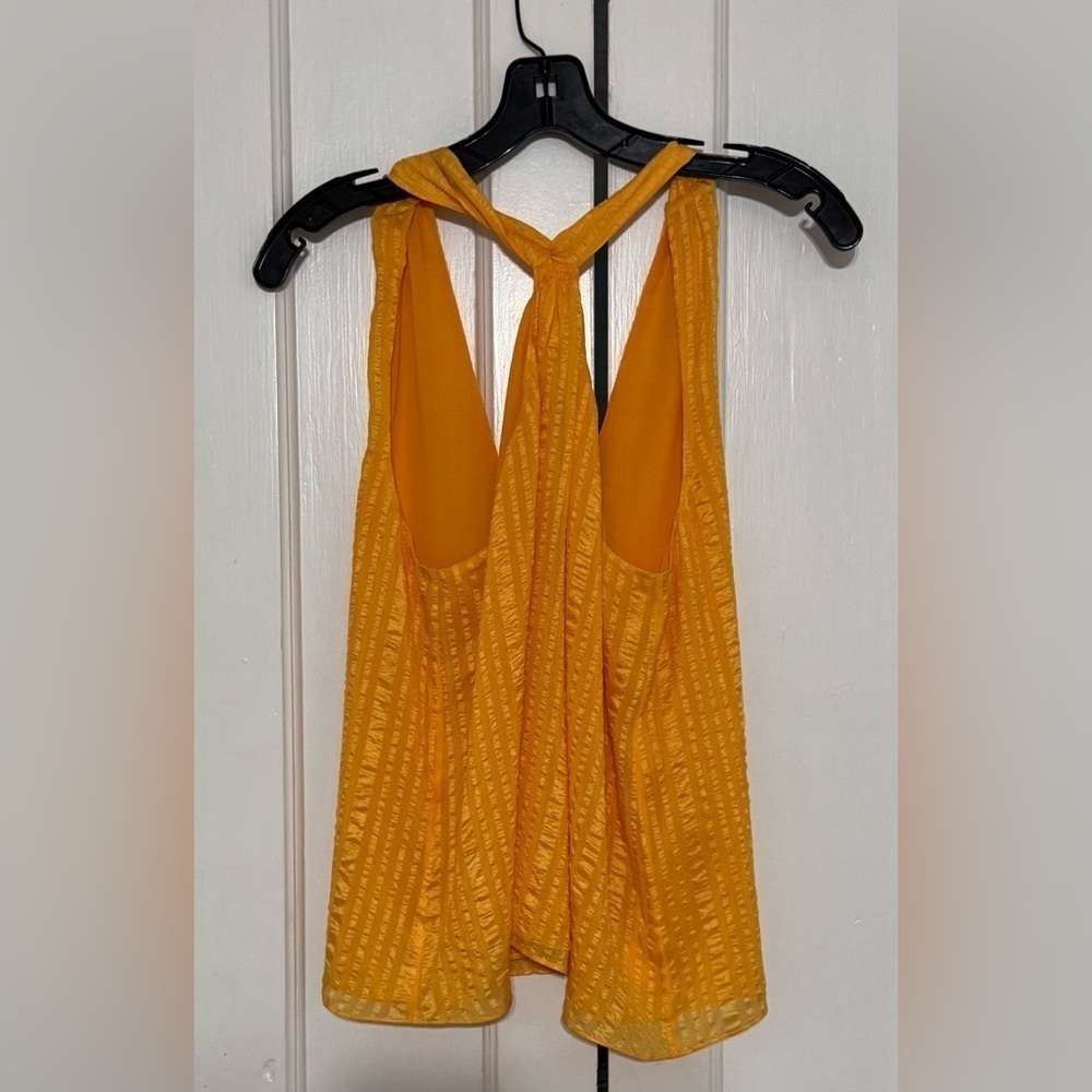 FRAME Halter Crinkled Silk Blouse - Picture 8 of 11